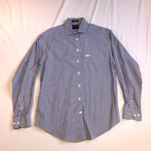 Facconable Blue & White Striped Button Down